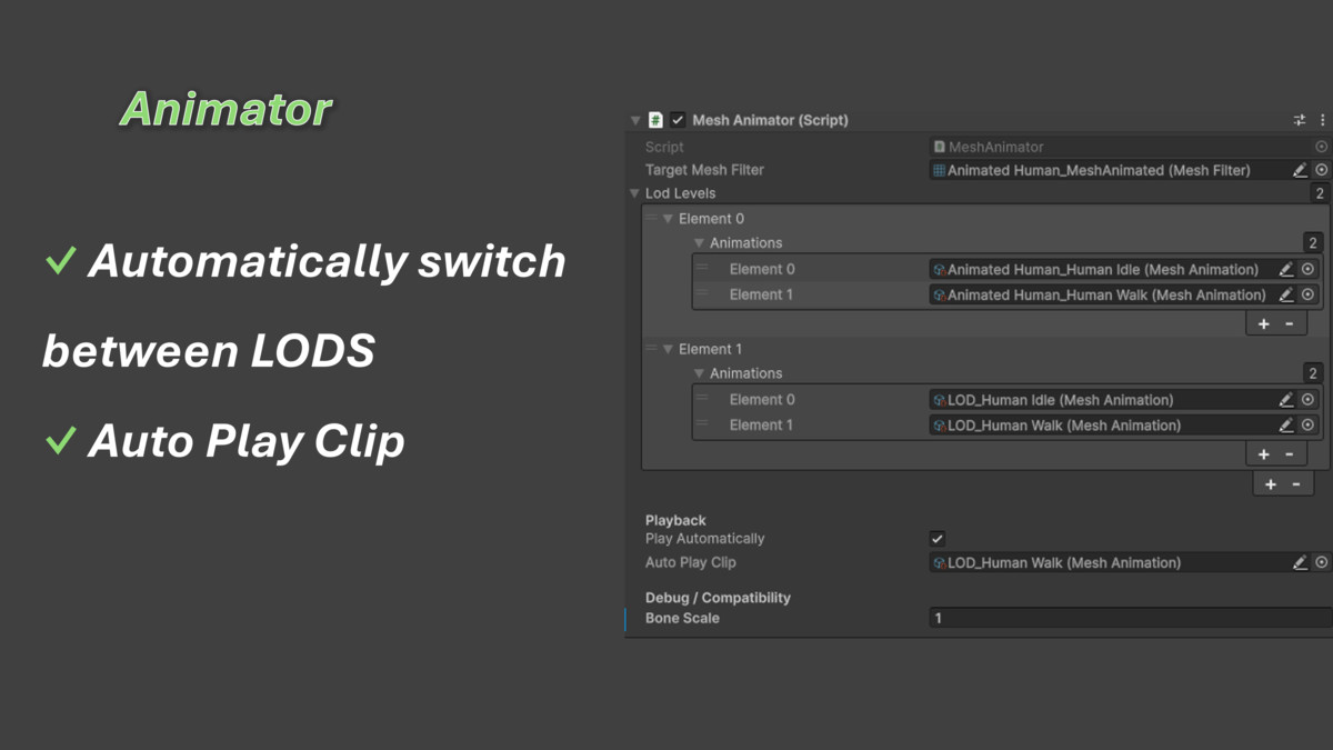 Mesh Animation Baker - GPU Optimized Crowd Animation
