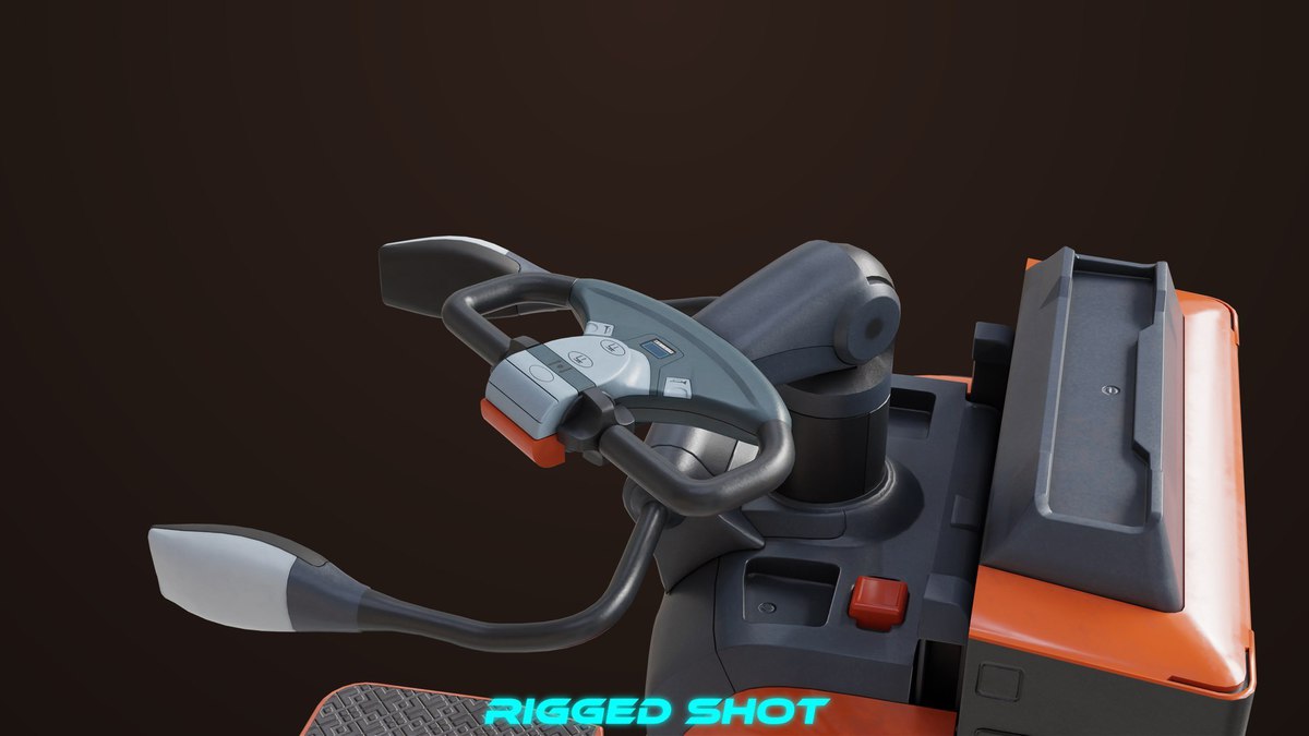 Forklift with Pallet 01 Orange URP HDRP Textures