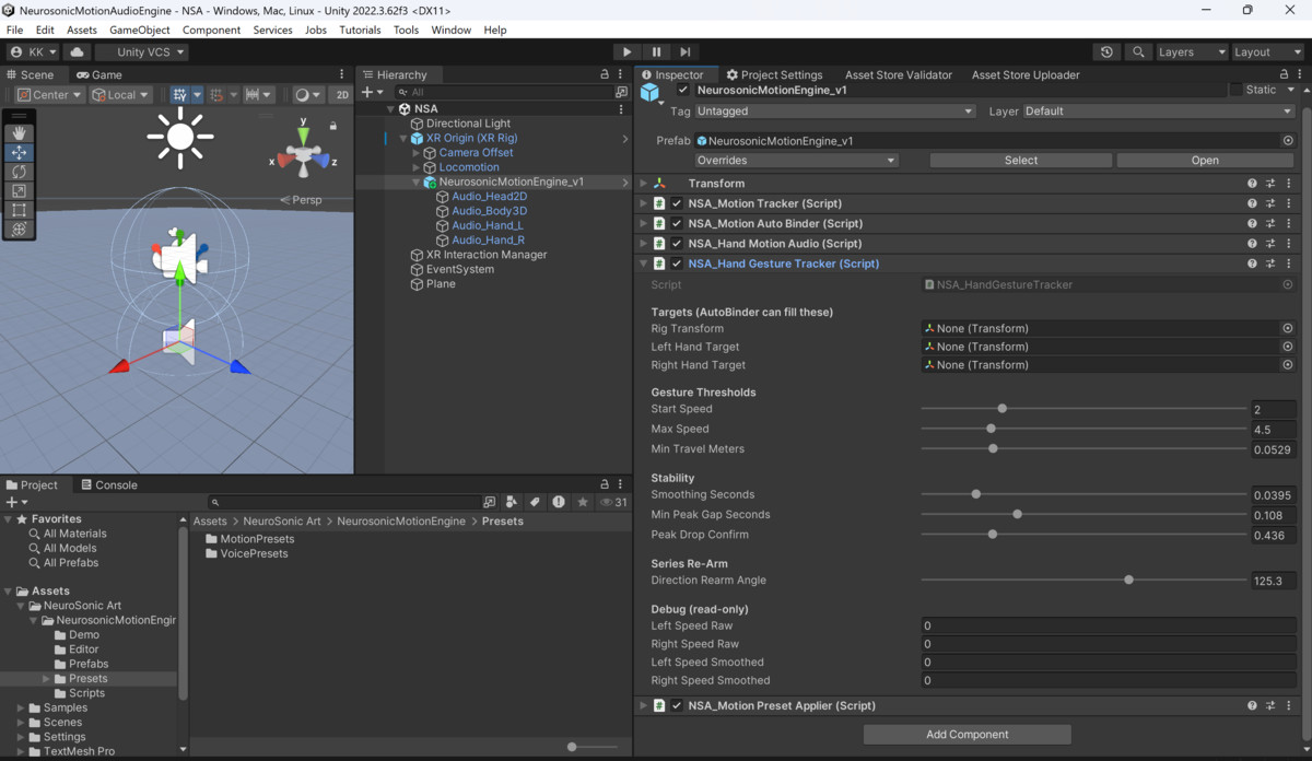 NeuroSonic Motion Audio Engine