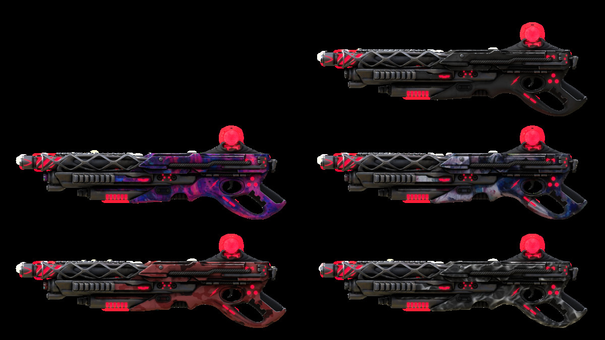 Sci-Fi Weapons - Neon SciFi Weapons with 5 Skins per Weapon - Complete Bundle