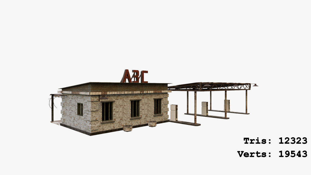 Abandoned Apocalyptic Gas Station