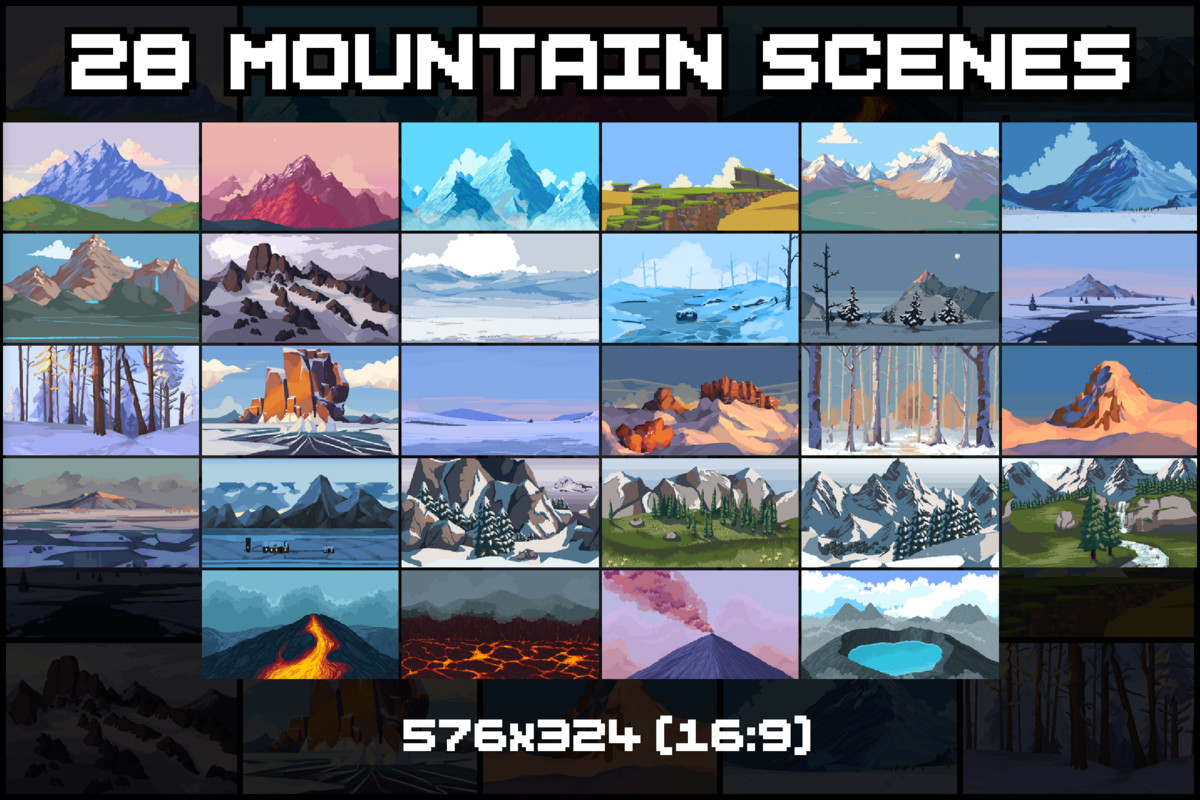 280 Ultimate Pixel Backgrounds Collection