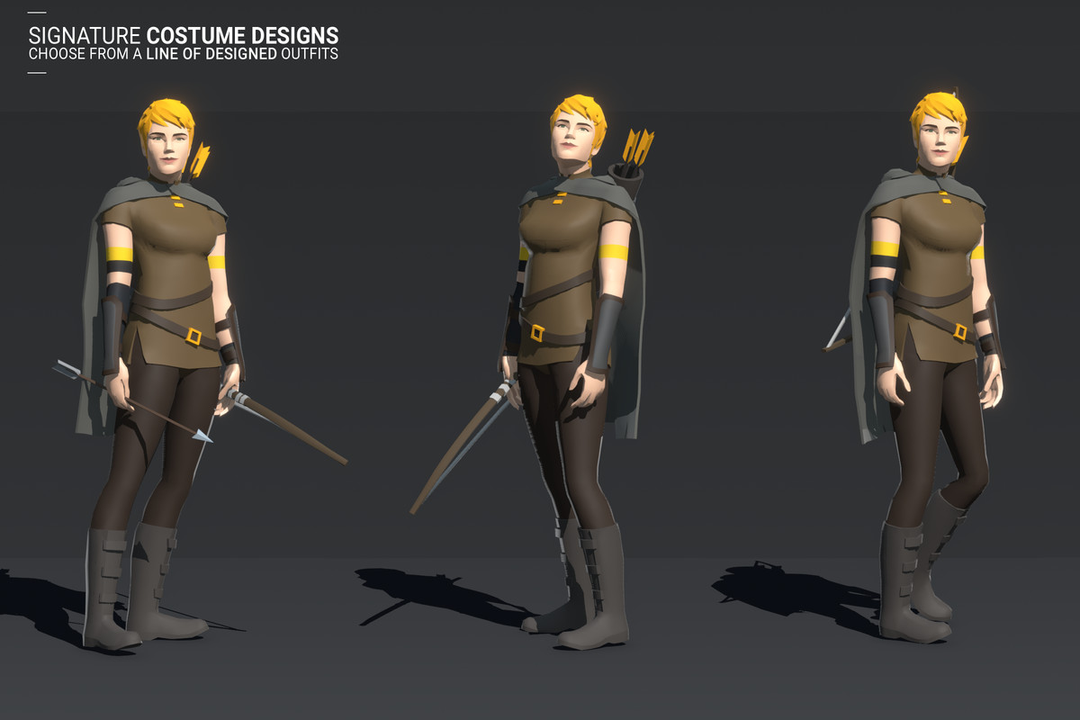 Polyquest Heroes: Warrior I Huntress