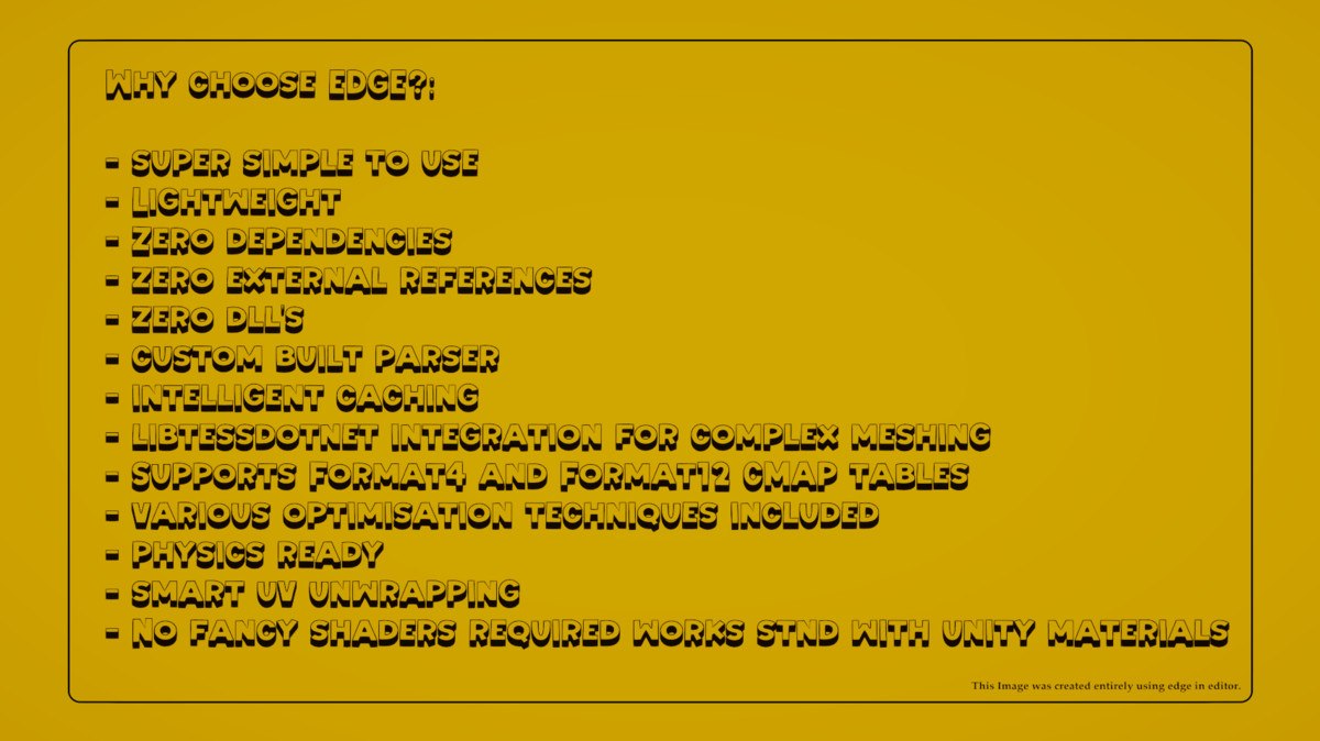 EDGE - Native 3D Text