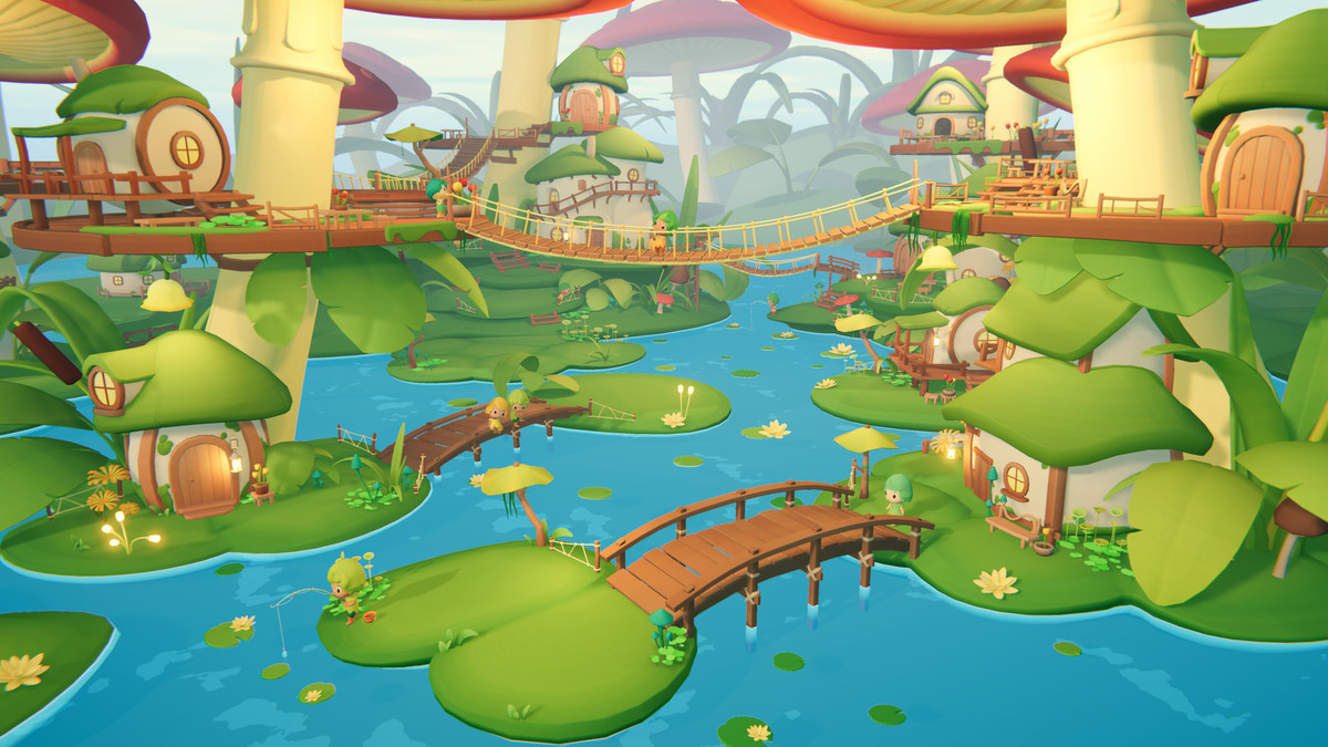 Shimmering Mushroom Village - Low Poly Fantasy Environment