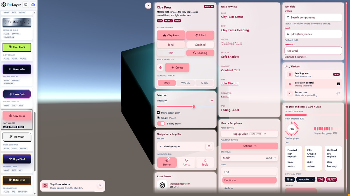 ReLayer - React UI Framework for Unity