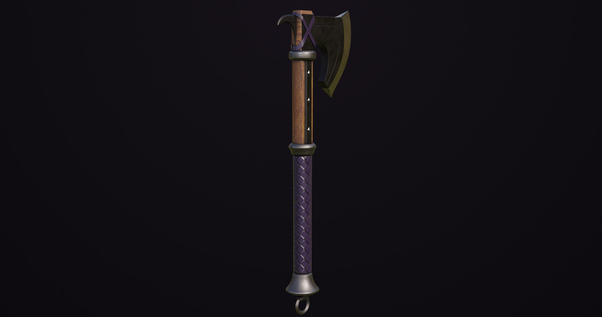 Battle Axe 14 Violet URP HDRP Textures
