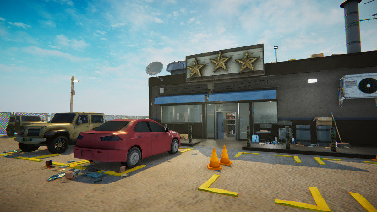 Realistic Modern Roadside Convenience Store Asset Package