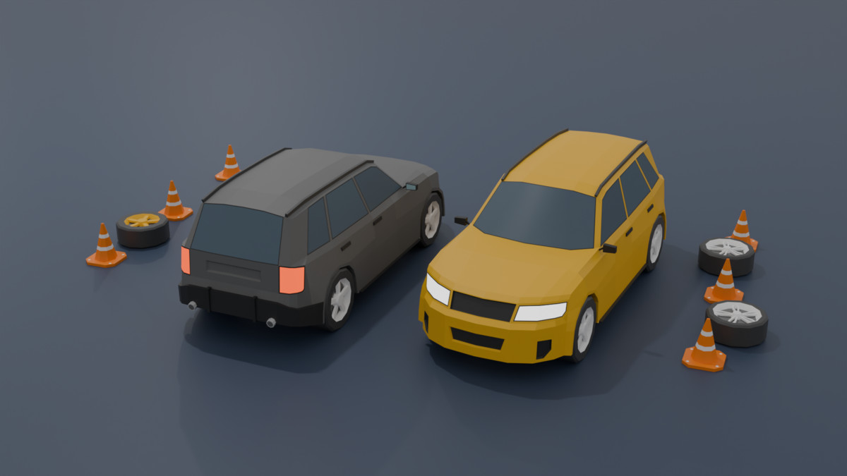 Mobile Optimize-Low Poly Vehicles