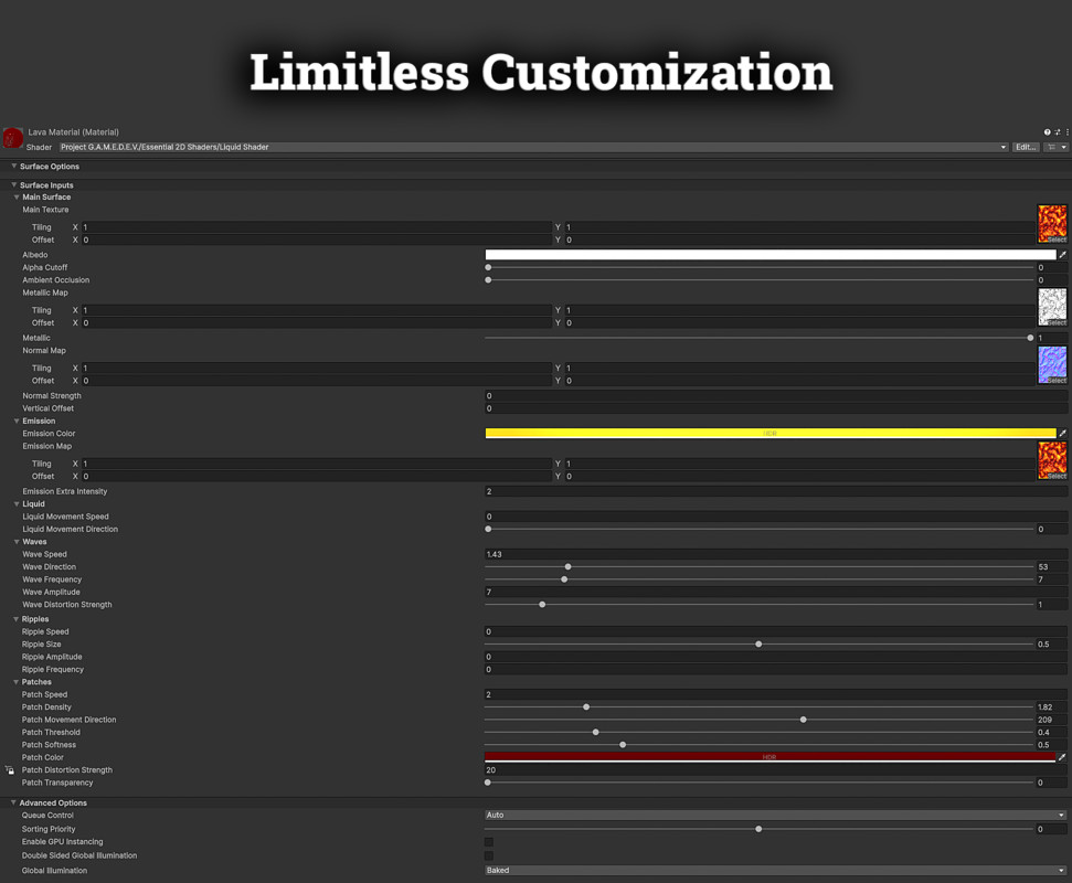 Liquid Shader for Sprite Shape (2D)