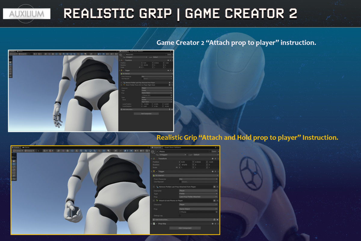 Realistic Grip for Game Creator 2
