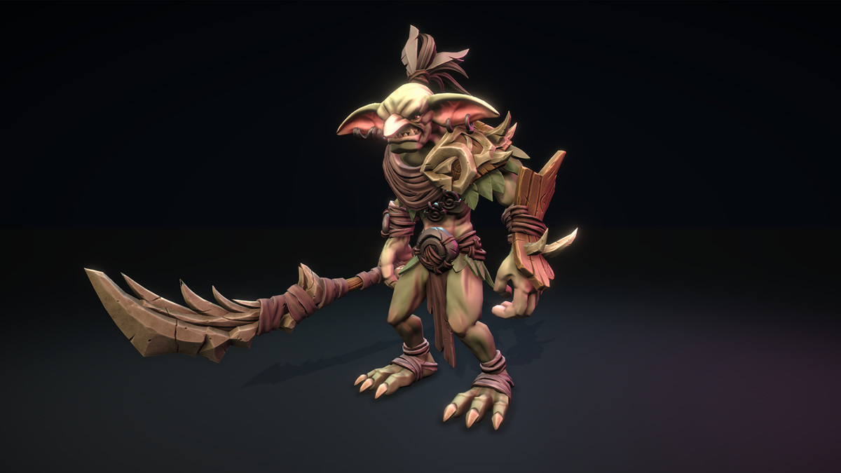 Stylized Goblin Warrior by PolyNext