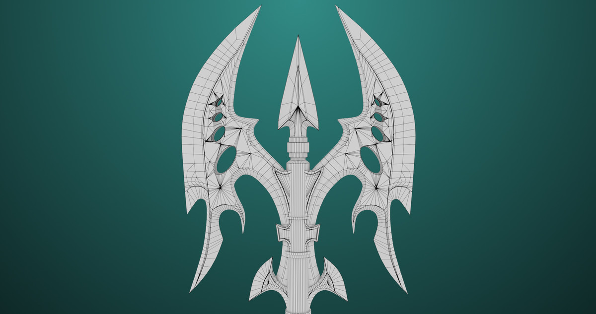 Battle Axe 01 Silver URP HDRP Textures