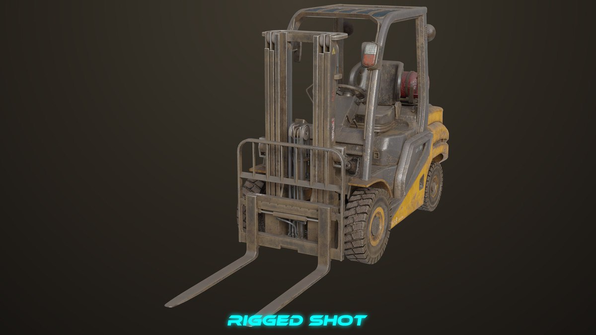 Dusty Forklift Trucks URP HDRP Textures