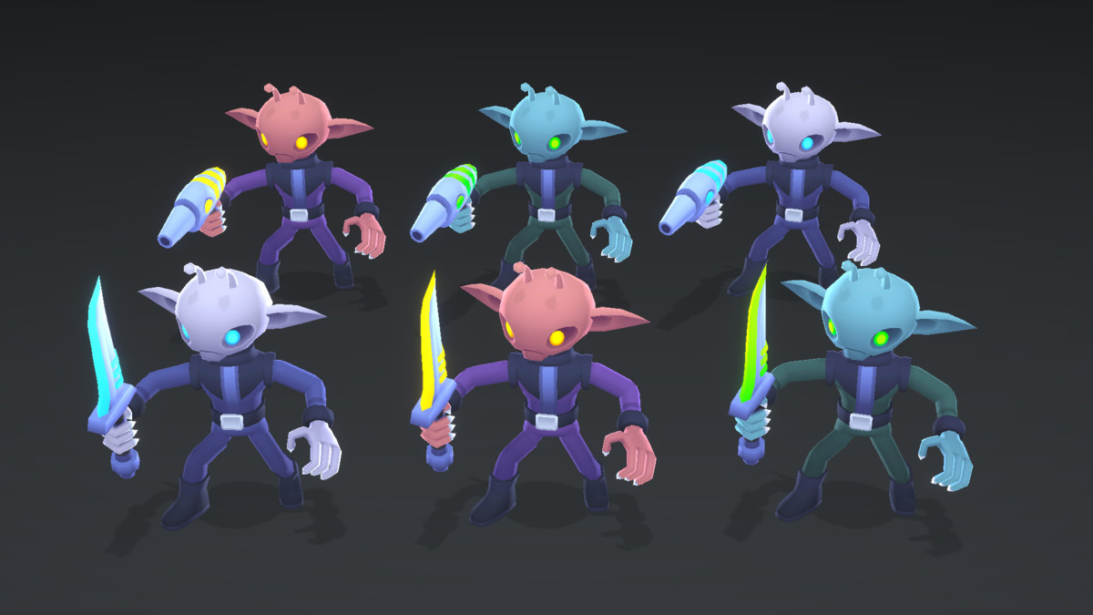 Stylized - CuteAliensPack / Asset Bundle
