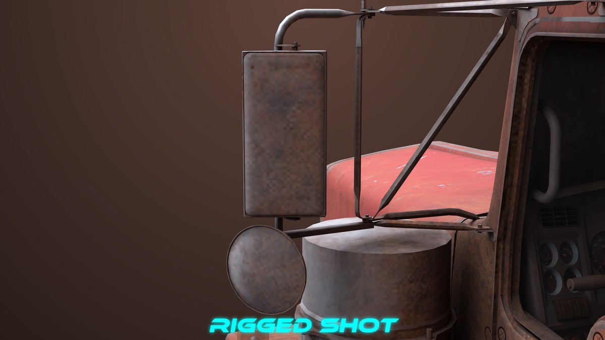 Heavy Truck 02 Chassis Old Dusty URP HDRP Textures