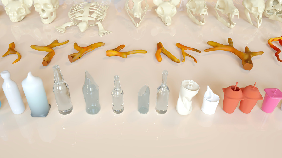 Lowpoly Stylized Street Garbage, Junk, Trash and Waste Set - 328 gameready props