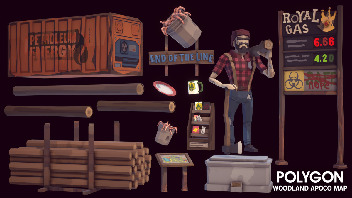 Value Bundle - POLYGON Apocalypse Pack, Alpine Mountain & Woodland Apoc Map