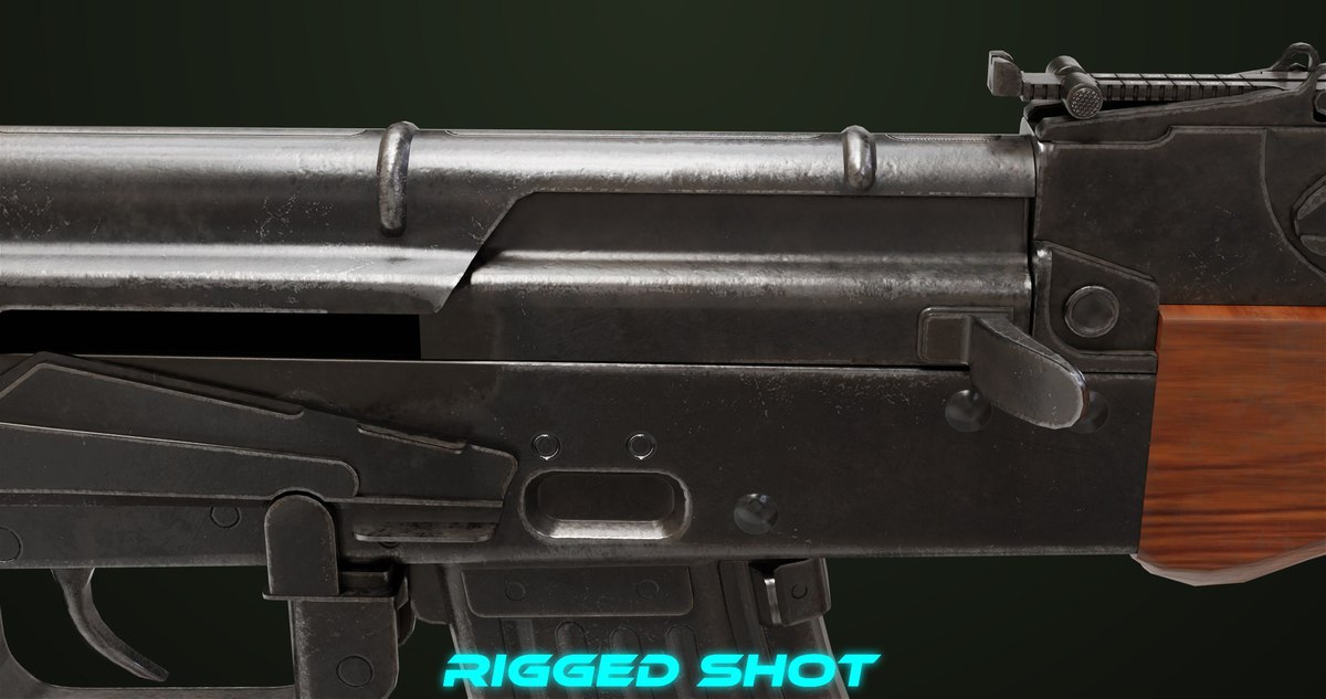Light Machine Gun 10 Wood URP HDRP Texture