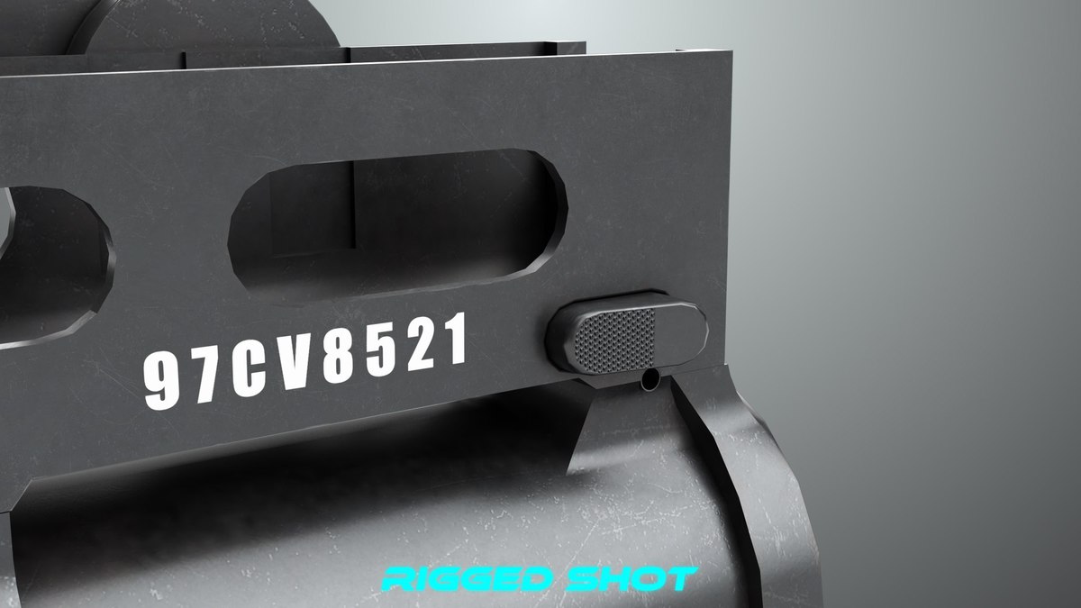 6 Grenade Launcher Black URP HDRP Textures