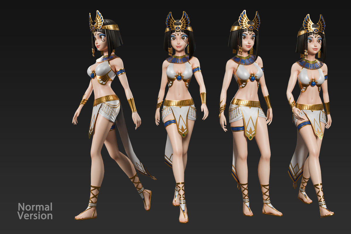HQ Egyptian Queen(well-proportioned figure)-Animation