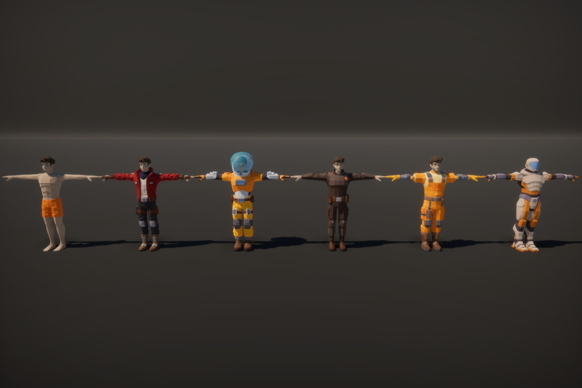 Low Poly Sci-Fi Characters