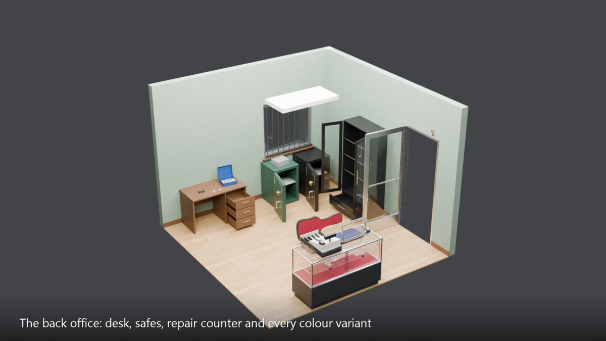 Pawn Shop Kit: Interactive Props & Modular Room