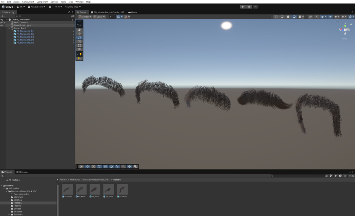 Moustache Pack Vol. 1 Real-Time Facial Hair Styles