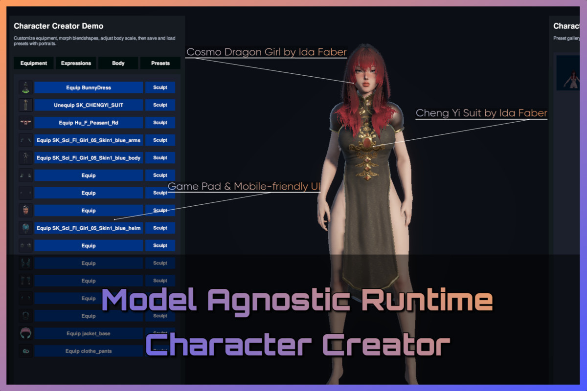 Crystal Character Creator Professional | Sculpt any Model & GC2 Integration