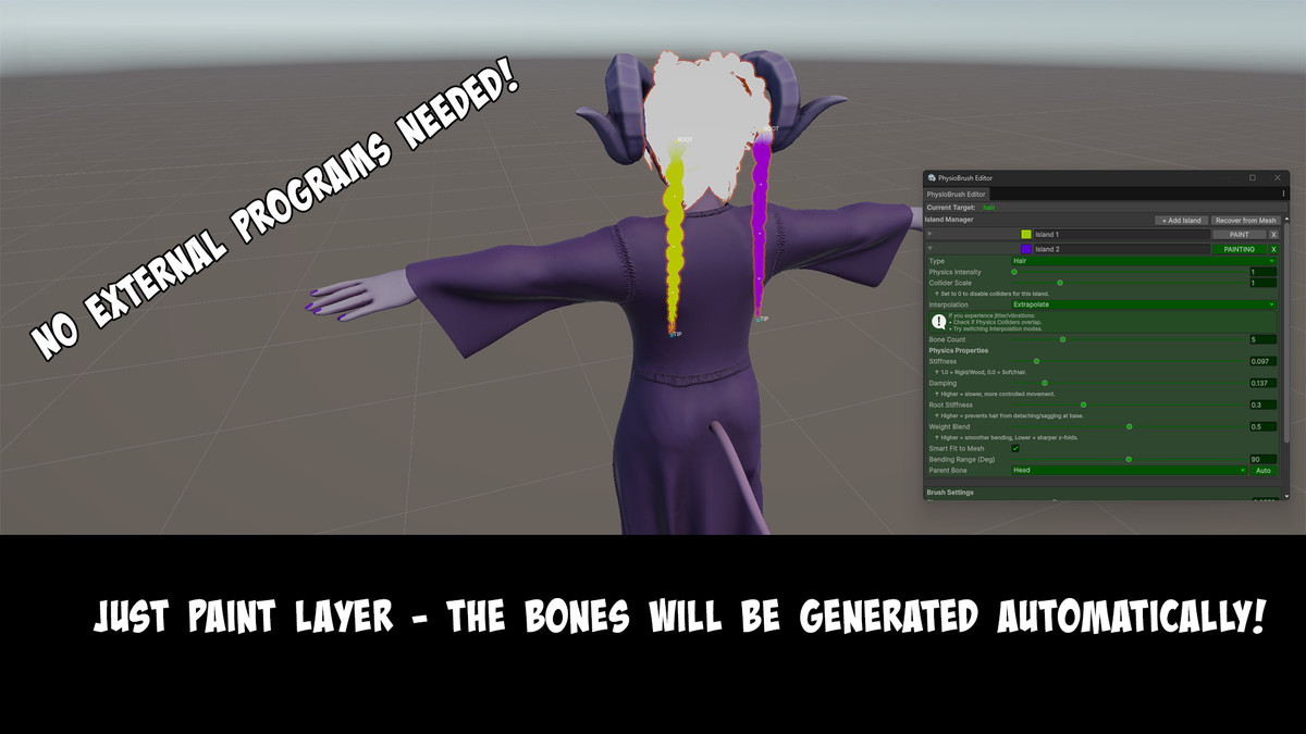 PhysioBrush: Procedural Bone Physics & Jiggle Generator