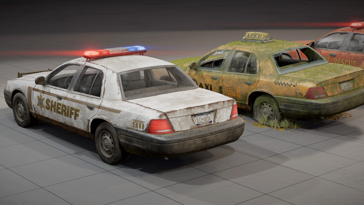 Abandoned Sedan - Taxi / Police / Sheriff