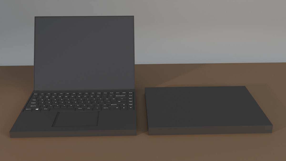 Modern Office Set Low Poly