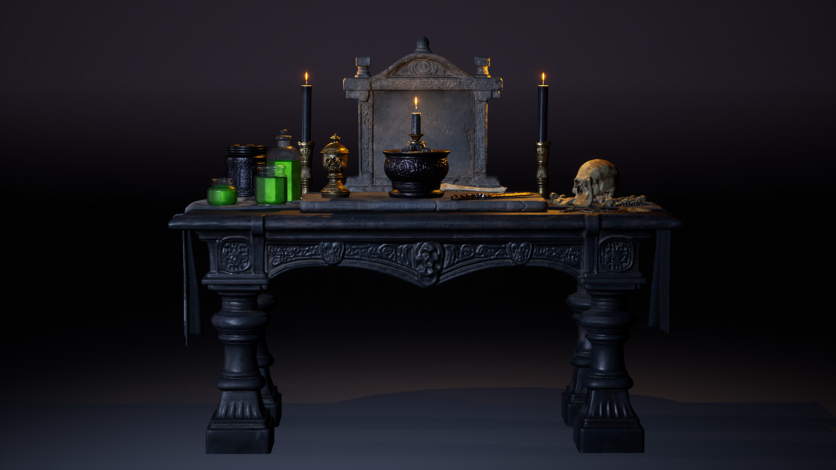 Fantasy Workbenches/Crafting Stations/Workshops (Potions/Blacksmith,Alchemy)