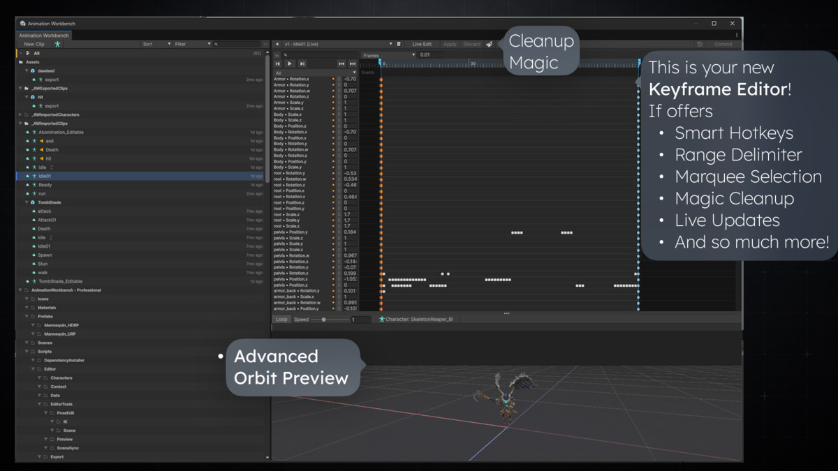 Animation Workbench 2 Pro - Edit, Organize & Preview Animations