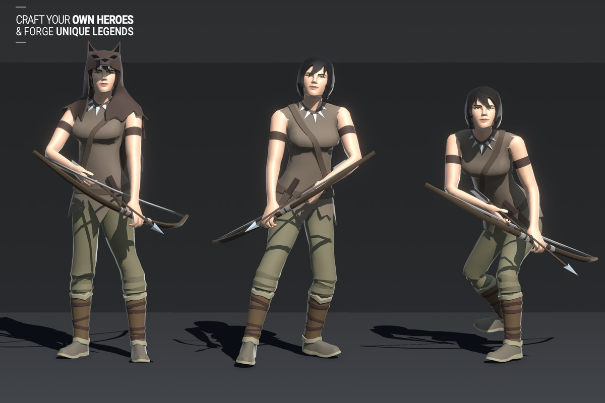 Polyquest Heroes: Warrior I Huntress