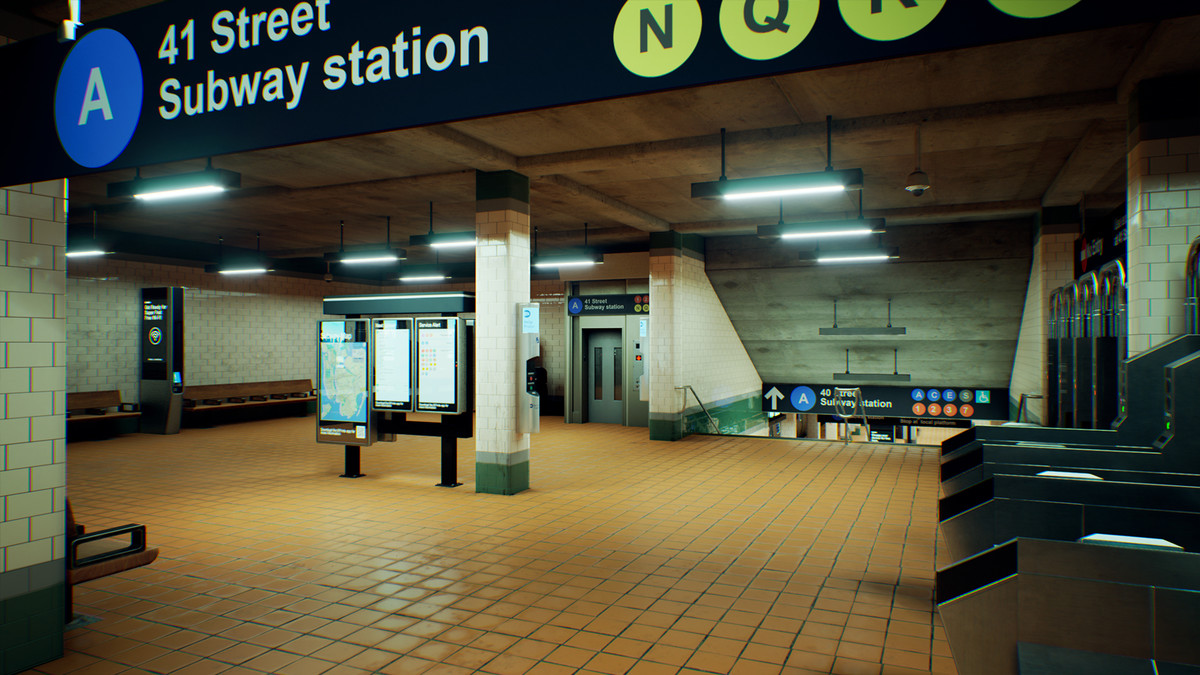 Subway Realm - Game-Ready NYC Metro Station