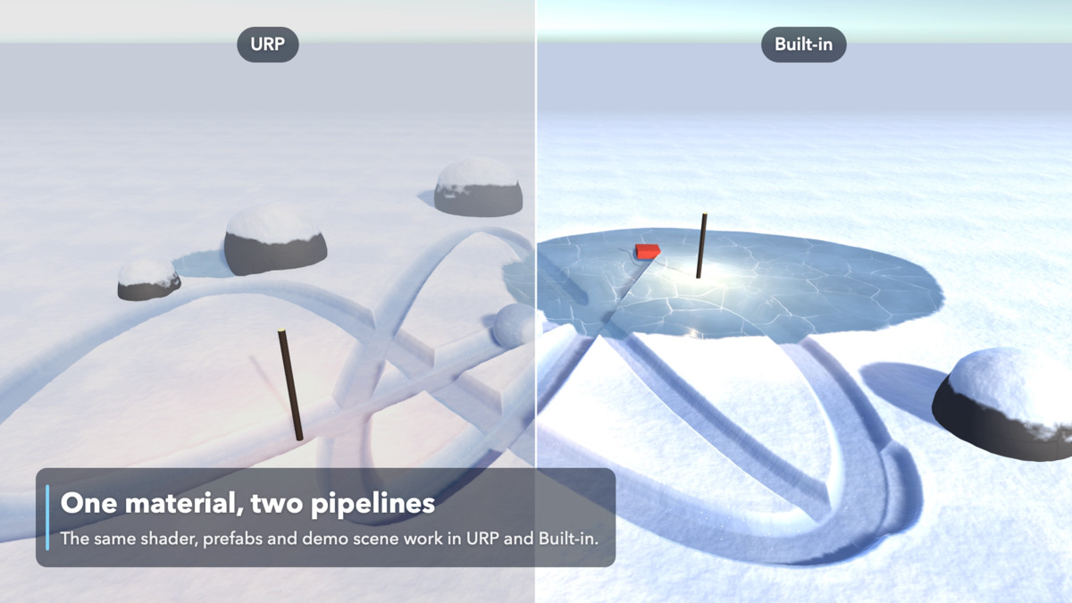 Deformable Snow & Ice Shader — Trails, Footprints, Terrain