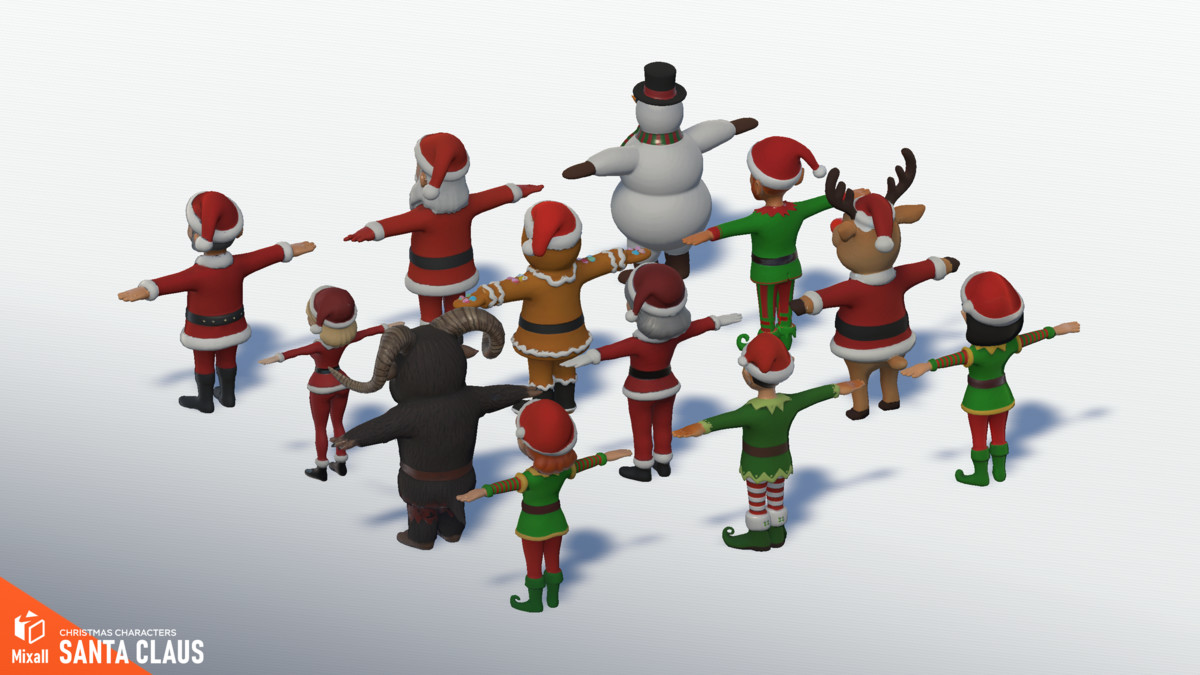 Santa Claus and Christmas characters