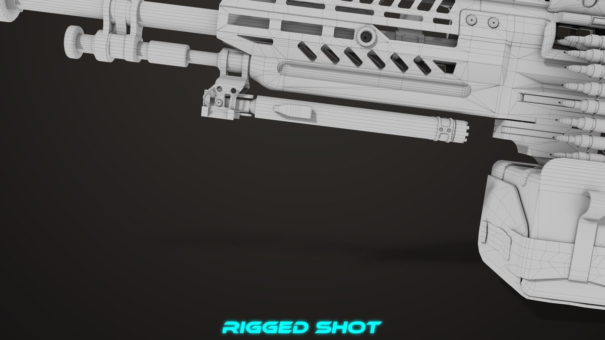 Machine Gun 14 Brown URP HDRP Textures