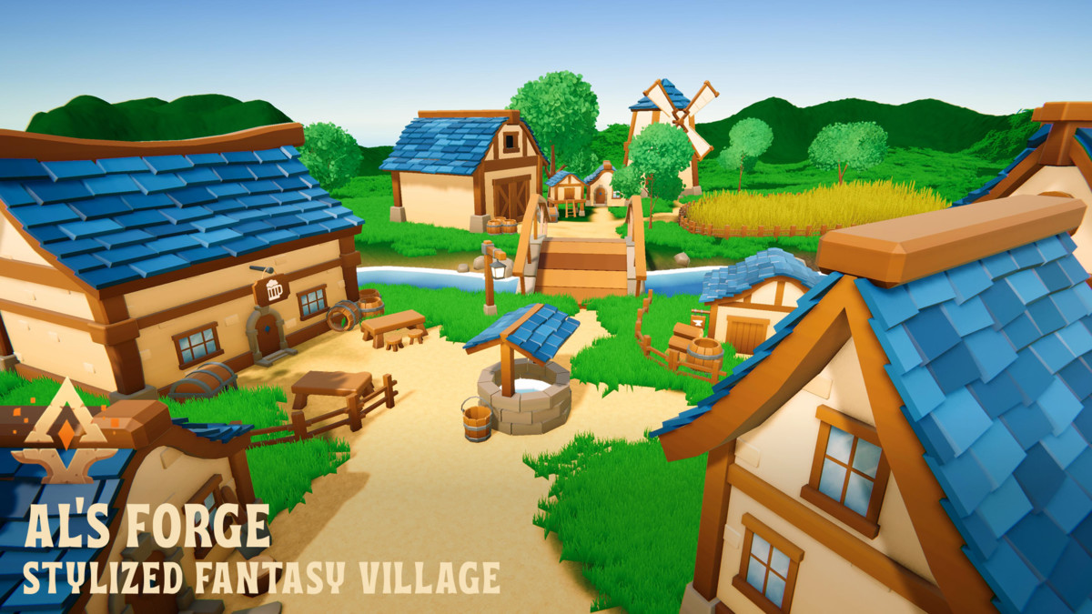 Stylized Fantasy Village Kit