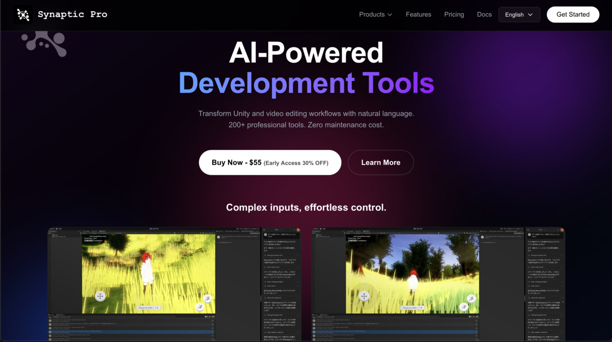 Synaptic AI Pro - Natural Language Control for Unity