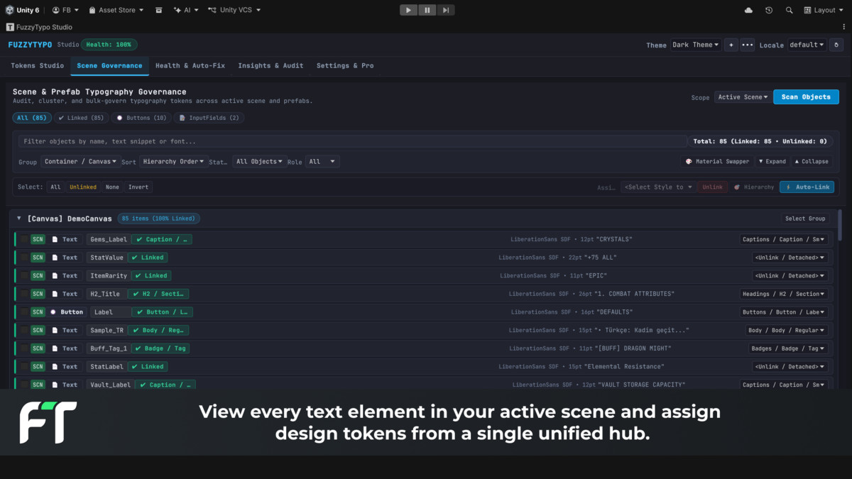 FuzzyTypo: Central Typography & Text Style Manager for TextMeshPro
