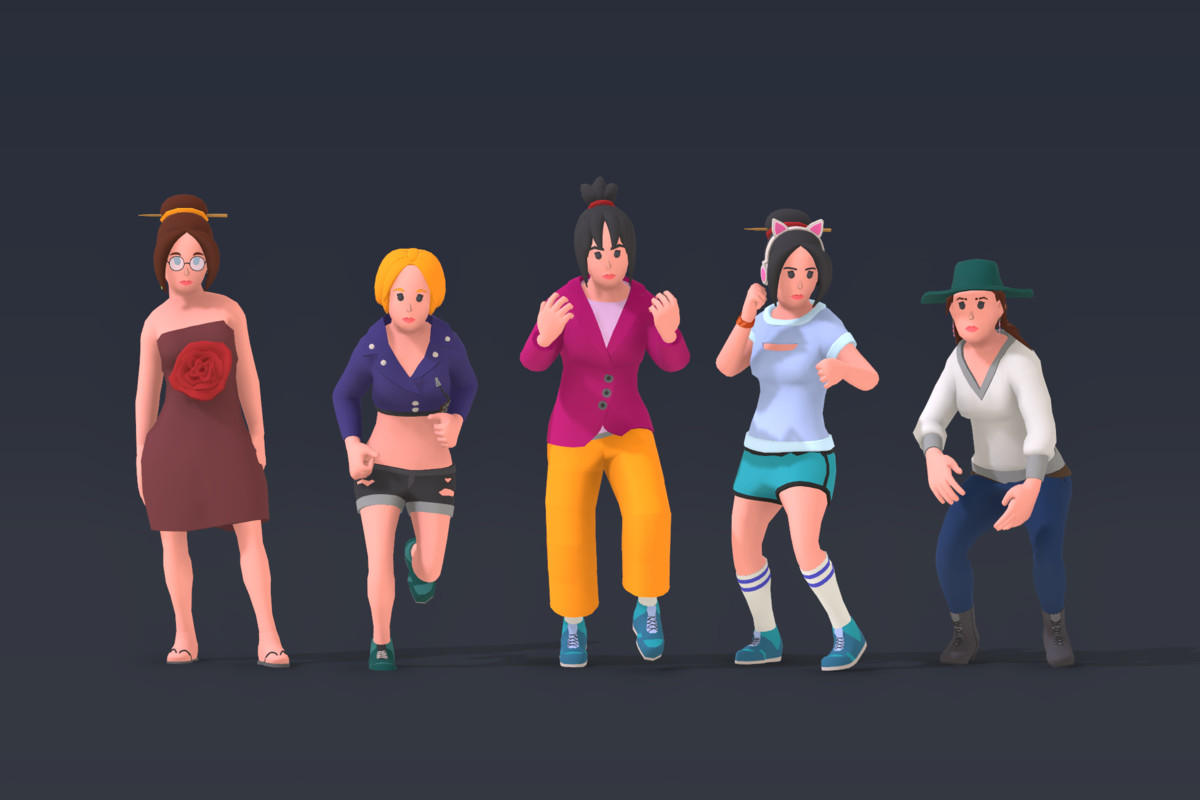 Customizable 3D City Characters Bundle