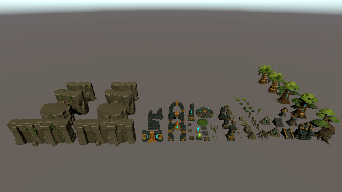 Ruined Civilization Dungeon – Stylized 3D Asset Pack