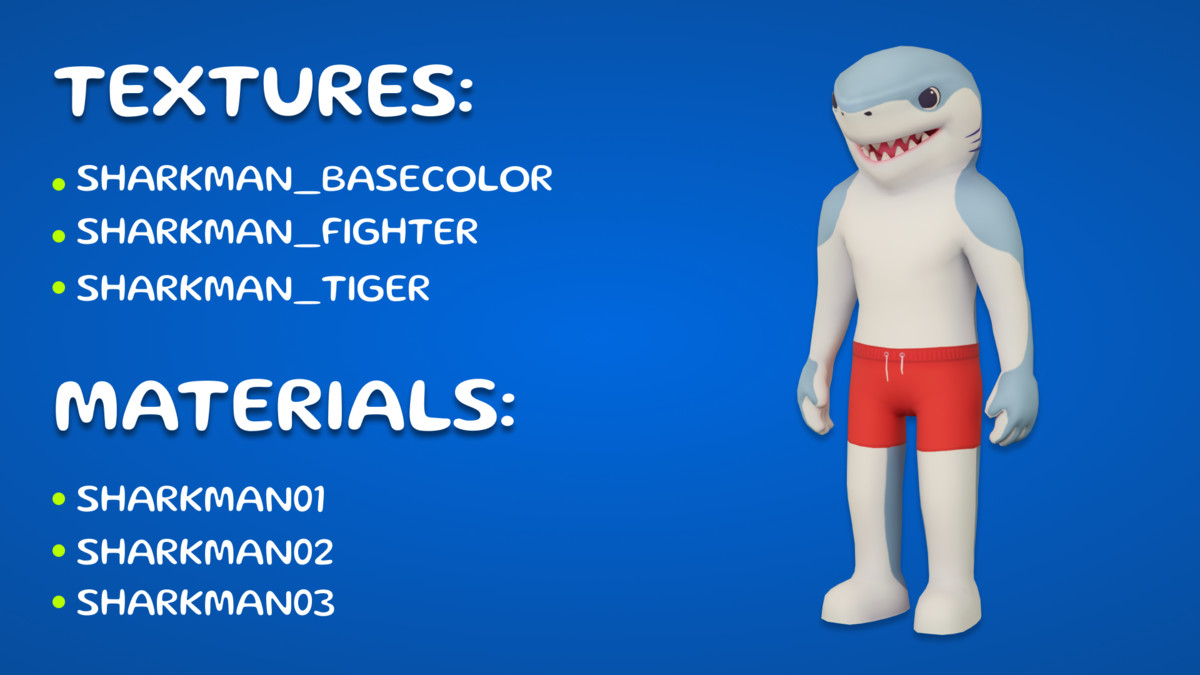 Sharkman Character Mobile Ready