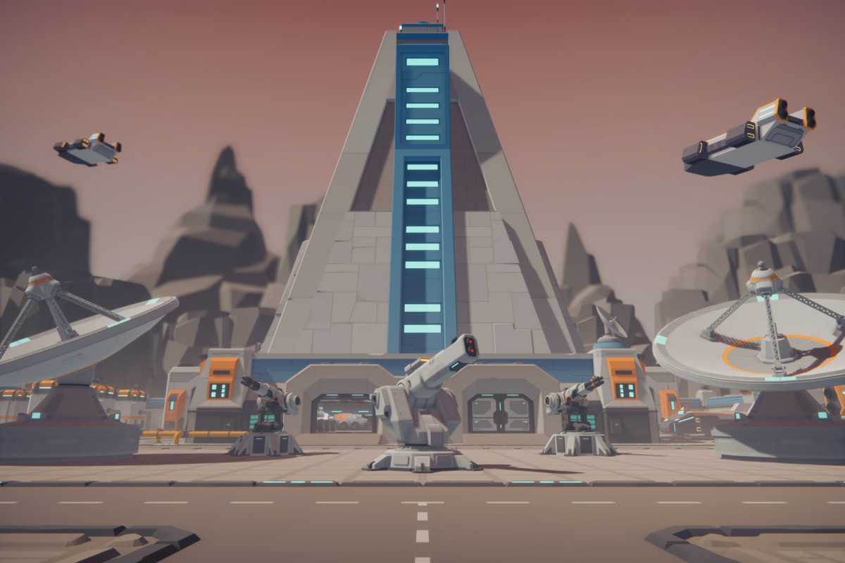Low Poly Sci-Fi Military Resource Base