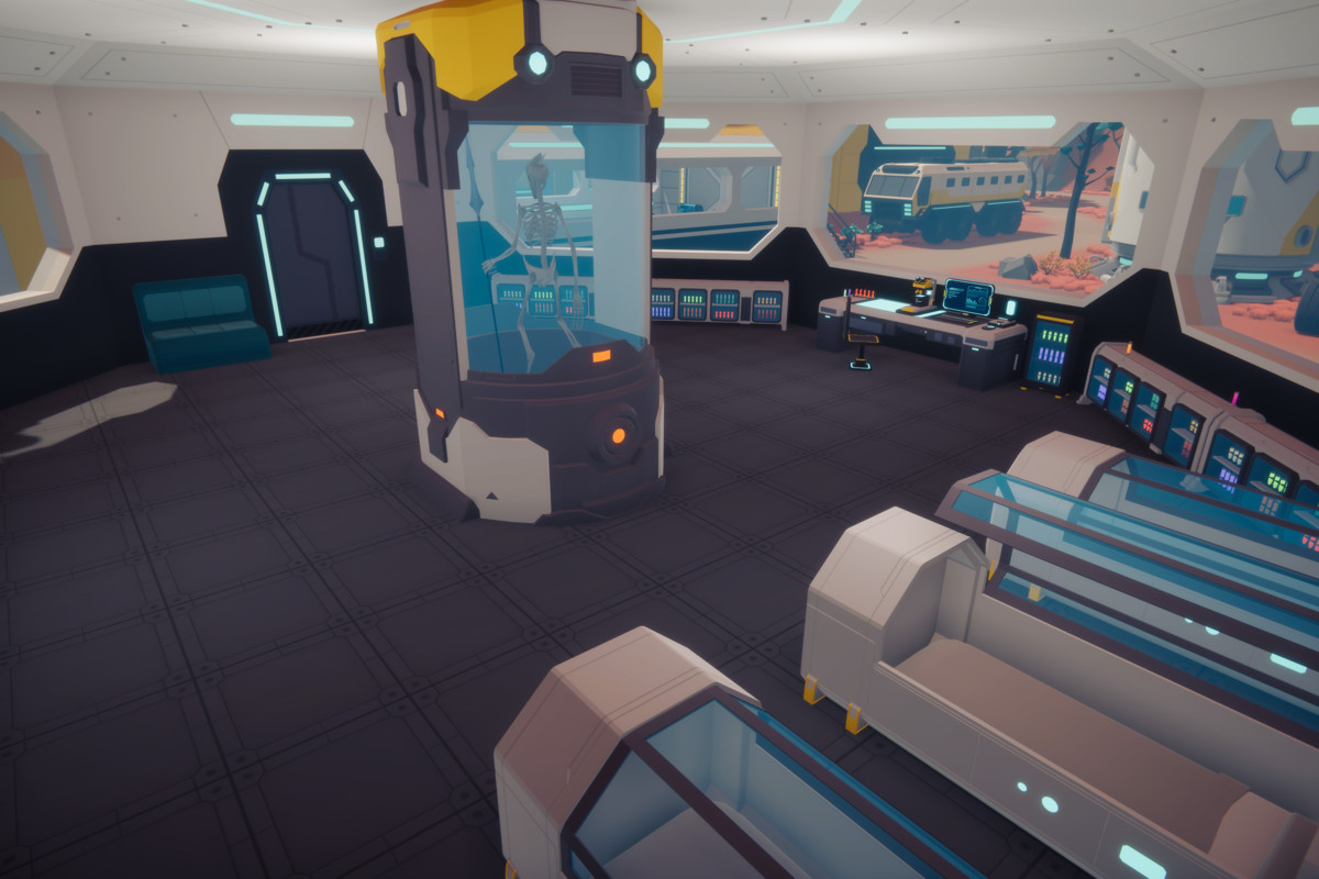 Low Poly Sci-Fi Planet Base - Space Station