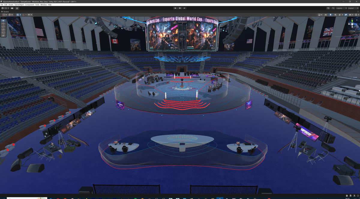 Futuristic Esports Arena Stadium – Tournament Stage 3d Environment Level