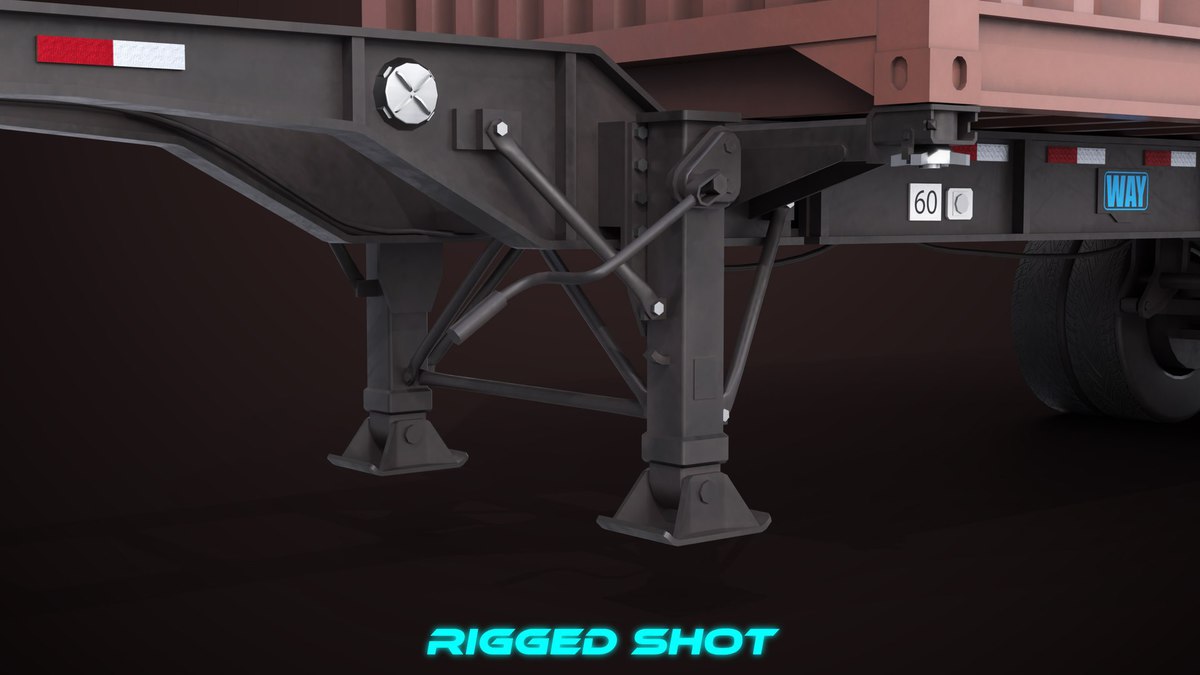 Container Carrier Trailer 03 URP HDRP Textures