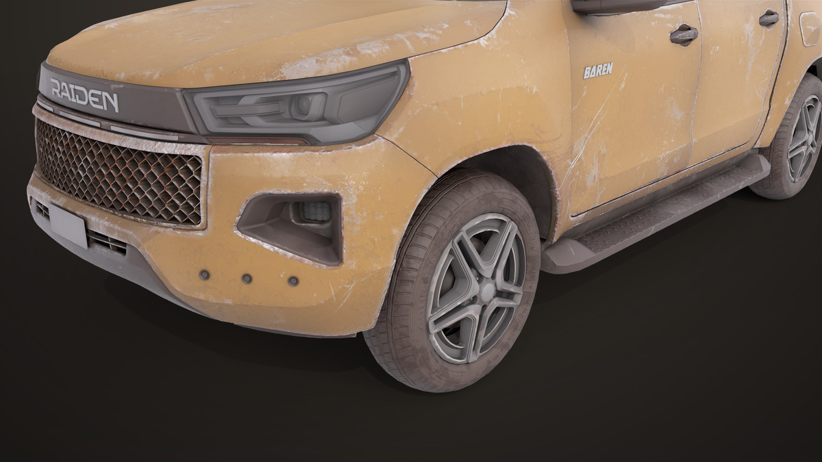 Pickup Truck 04 Brown Dusty URP HDRP Textures